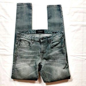 Scotch & Soda Jeans Womens Waist 29 Skim Amsterdams Blauw Green Denim Skinny